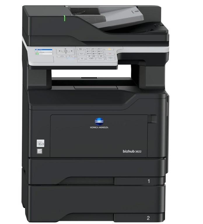 Konica Minolta bizhub 3622 multifunction Black & White copier.
