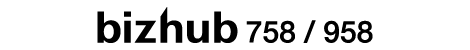 Konika minolta printer logo bizhub 758